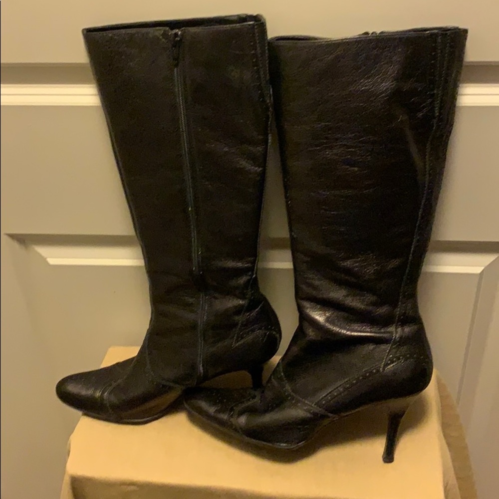 Boots, approx 3” heel, side zipper